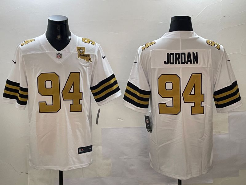 Men New Orleans Saints 94 Jordan White 2024 Nike Limited NFL Jersey style 2
